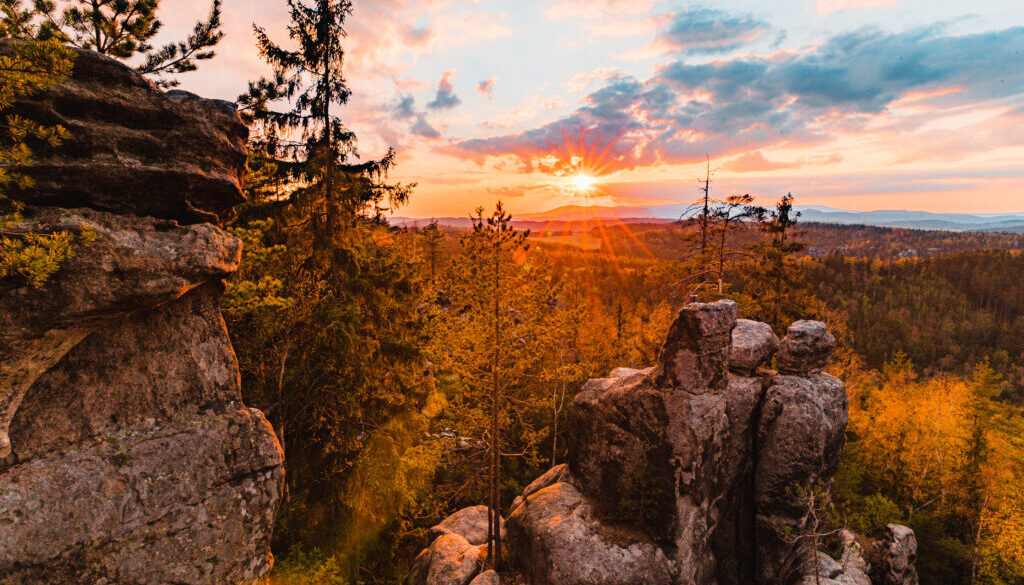 Krajina se západem slunce